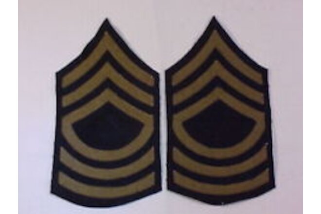 ORIG'L, VG Pair 1930's M/SGT Rank For Winter Brown/Olive Drab Uniforms #2 SALE!