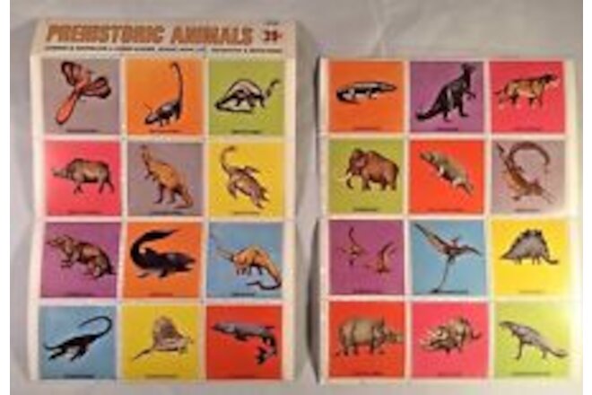 Prehistoric Animals Dinosaur Collector Stamps (RARE) From the 1970s