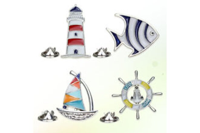 Creative Decorative Brooch Lighthouse Brooch Clothes Enamel Badge