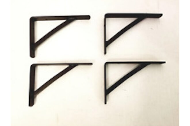 Wrought Iron Small Shelf Brackets 4 Pack - Hand Made by Amish of Lancaster PA