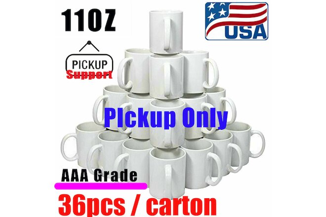 US 36pcs Blank Mugs AAA Grade 11OZ Sublimation Printing ORCA Coating Mugs +Box