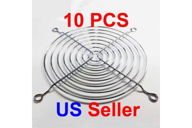 10pcs 120mm Chrome Metal Computer PC Fan Grill Mounting Finger Guard Protection