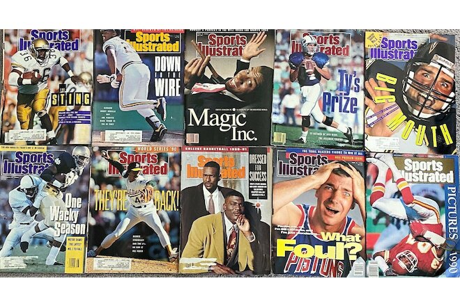 Sports Illustrated Oct. - Dec. 1990 LOT 10 Vintage Issues (sold as LOT or solo)