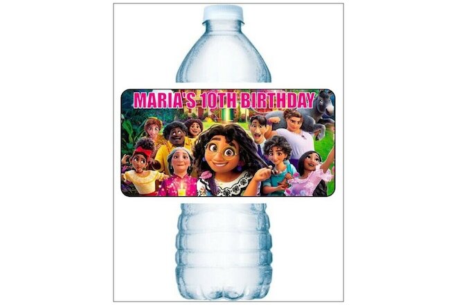 20 ENCANTO BIRTHDAY PARTY Water Bottle Labels Personalized WATERPROOF INK