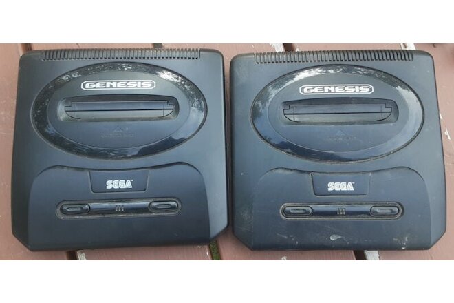 Lot of 2 Sega Genesis Console Only Model MK-1631 - Untested - No Cords