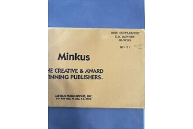 "MINKUS"ALBUM PAGES 1988  SUPPLEMENT U.N. IMPRINT BLOCKS #31