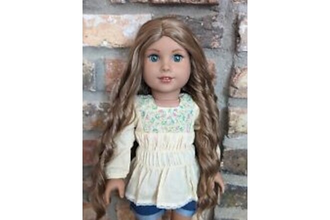 Dahlia Custom American Girl Doll OOAK Brown Hair Aquamarine Eyes Joss Mold