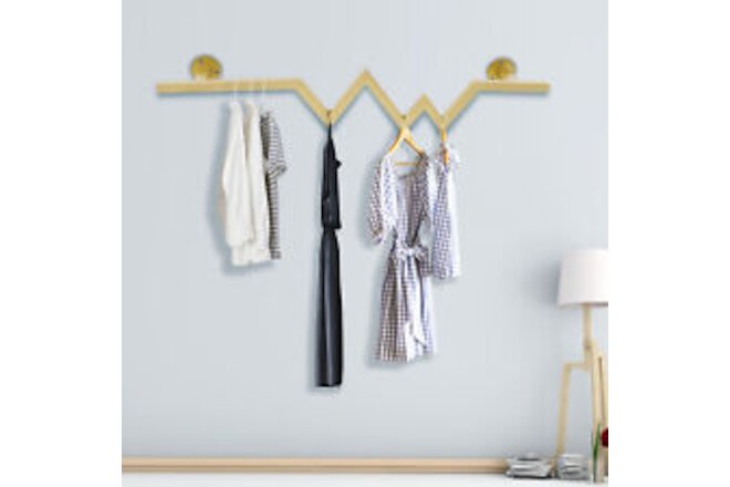 Detractable Clothes Rack, Wall Mounted Clothes Hanger Drying Rack Laundry Home