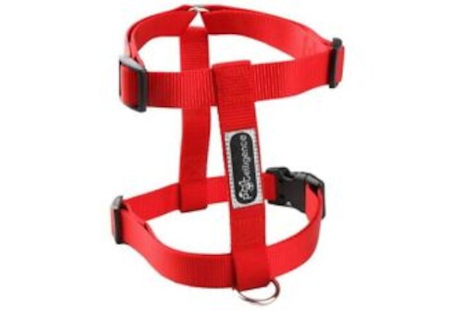 NEW WHOLESALE LOT OF 10 DOG NYLON HARNESSES  SIZE MEDIUM  COLOR RED