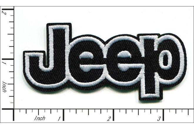 40 Pcs Embroidered Iron on patches Black/White JEEP AP063jP3