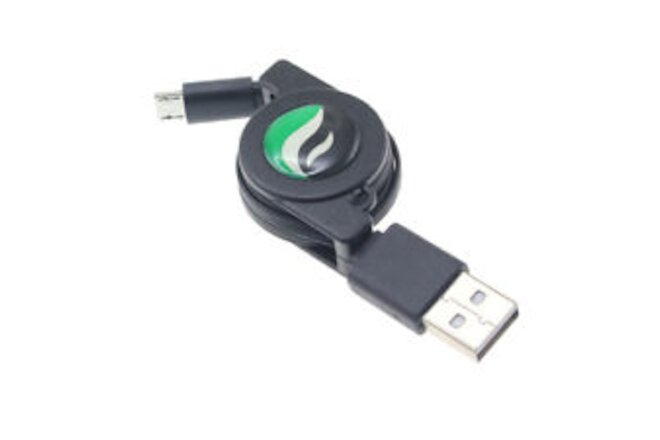 RETRACTABLE MICRO USB CABLE CHARGER CORD SYNC POWER WIRE BLACK For CELL PHONES
