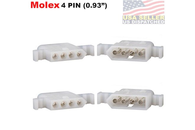 2SET - Molex 4 Pin Tuner Connector Plug For ICOM LDG Automatic Antenna Tuner ATU