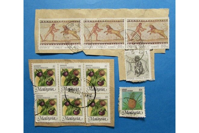 Lot of 11 Used 1990's ***INTERNATIONAL STAMPS*** *MALAYSIA** **CYPRUS**