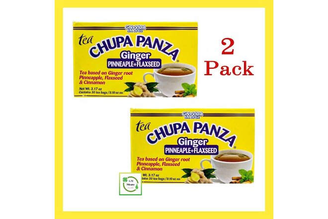 Tea Chupa Panza 2 Pack Jengibre Pina Linaza Ginger Cinnamon Pineapple Fresh