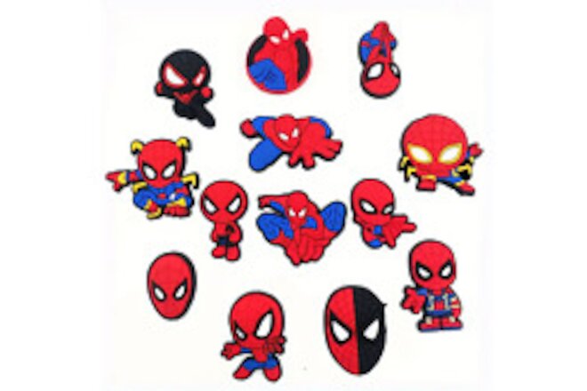 Spiderman 13 pieces Croc charms Compatible W/ Crocs Gifts for Kids Adults
