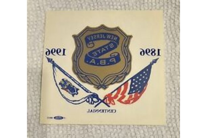 NJSPBA New Jersey State PBA 1996 Centennial Sticker