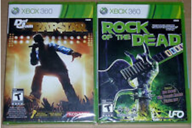 XBox 360 Game Lot - Def Jam Rap Star (New) Rock of the Dead (New)