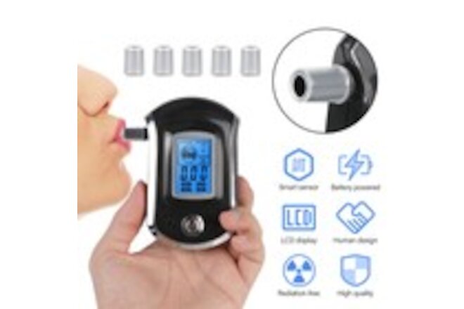 Advance Police Digital Breath Alcohol Tester LCD Breathalyzer Detector Analyzer