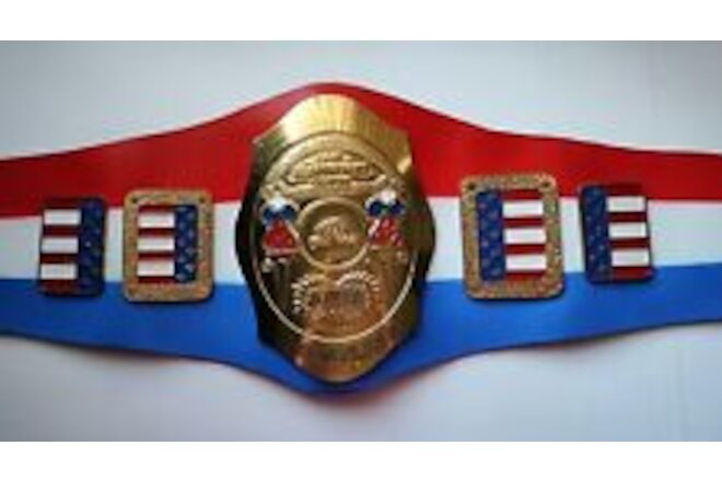 New 4mm Zinc "NWA" "United States" Light Heavyweight Championship Belt (w/ flaw)