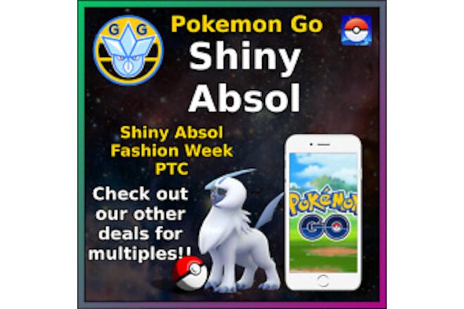 Shiny Absol - Glasses - Pokémon GO Fashion Week - Pokemon Mini P T C - 50k!