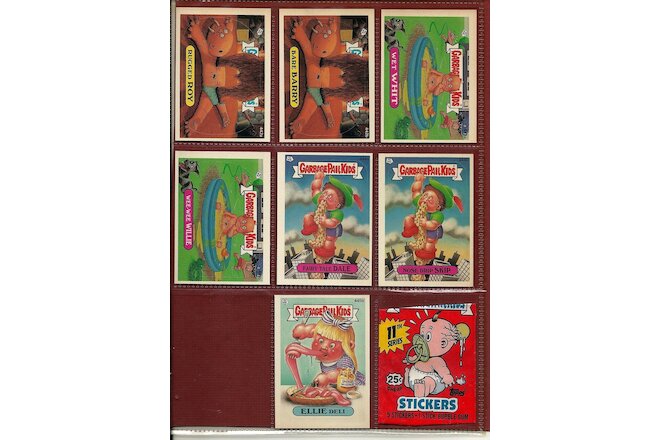 16 Garbage Pail Kids cards 422a thru 449b Series 11 1987 OS11 BONUS Wrapper