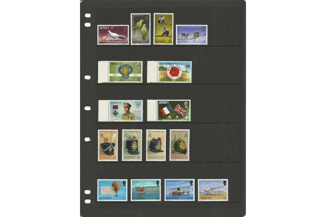 JERSEY, 1971-1975, SELECTION OF 8 SETS (32 STAMPS), MNH**