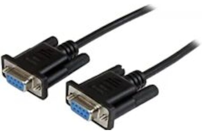 StarTech.com 1m Black DB9 RS232 Serial Null Modem Cable F/F - DB9 Female to