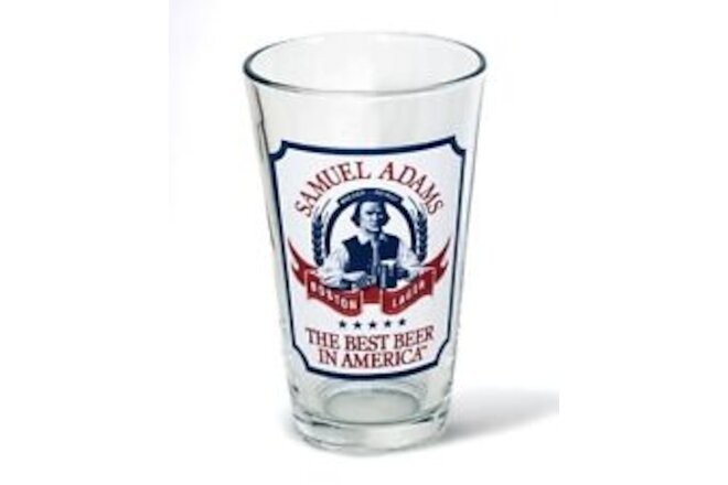 Samuel Adams Boston Lager Best Beer In America Brewer Patriot 16 OZ Glass NEW