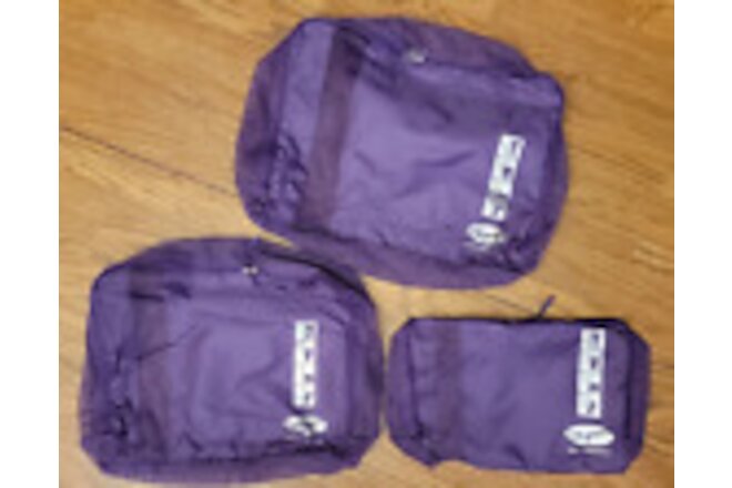 Travel Bags Olympia U.S.A. 3 Piece Packing Pouch Set Purple Travel Bags
