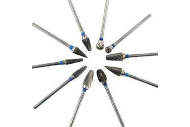 10 Pack Tungsten Steel Burs- Dental Drill Burrs for Tooth Shaping