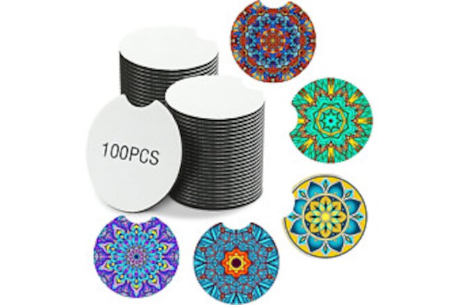 100Pcs Sublimation Blanks Products - Sublimation Cup Coasters Blanks 2.75 Inch
