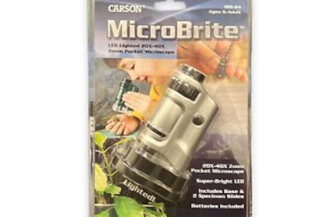 Carson Kids  MicroBrite 20x-40x LED Lighted Pocket Microscope for Learning