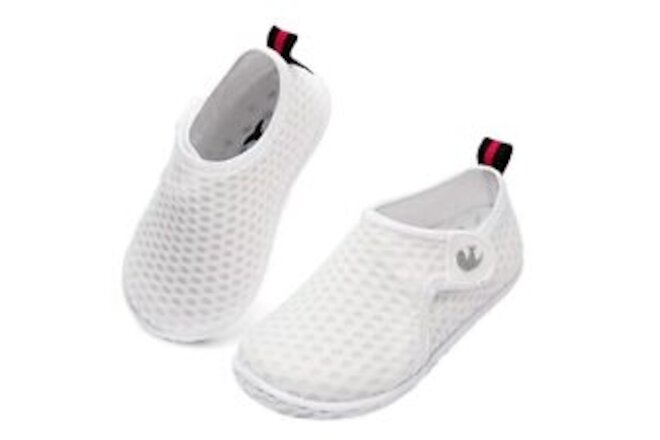 Baby Boys Girls Barefoot Swim Pool Water Shoes 12-18 Months Infant Dot White