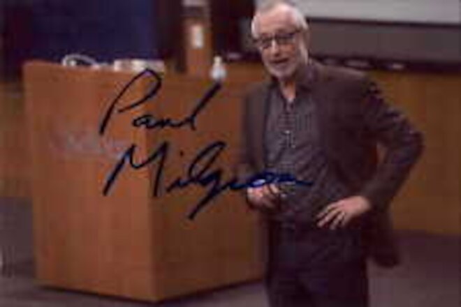 Paul Milgrom Signed 4x6 Photo Nobel Prize Economics Economist Michigan Auto