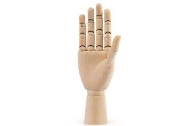 Wooden Hand Model, 10Inches Right Hand Mannequin Figure for Jewelry Display a...