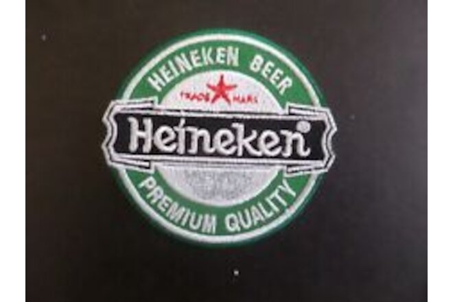 HEINEKEN" BEER EMBRODIERED IRON ON PATCH 3 X 3  "FREE TRACKING"