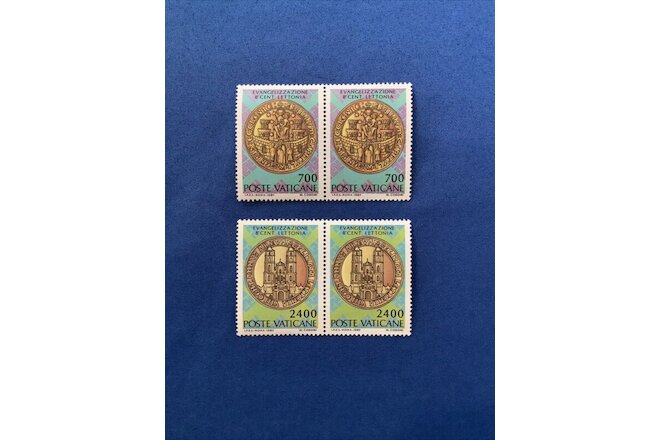 Vatican City 783-784 Stamps Lot / 700L & 2400L Church of Riga Basilica Latvia