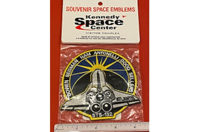 SPACE EMBLEM 4" PATCH STS-132 ATLANTIS, BOWEN REISMAN HAM ANTONELLI GOOD SELLERS