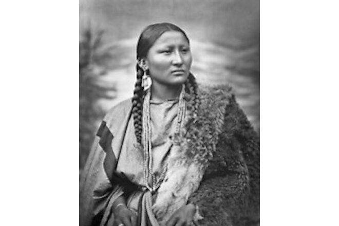 Arapaho Woman "Pretty Nose" Portrait 8"x10" photograph reproduction 8x10