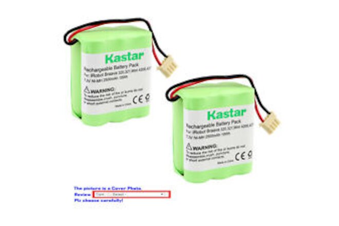 Kastar Ni-MH Battery 7.2V 2500mAh for iRobot Braava 321 Mint 4200 Mint 4205