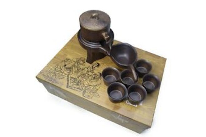 YXHUPOT Teapot Cup Chinese Gongfu Pot Semi Automatic Millstone Boxes Gift Bronze