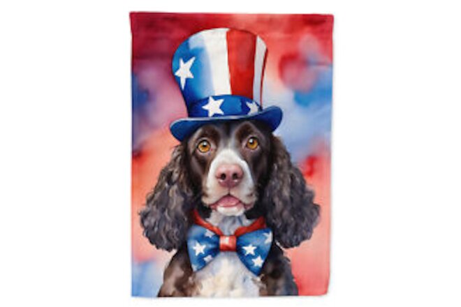 American Water Spaniel Patriotic American Flag Canvas House Size DAC5643CHF