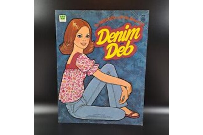 Vintage DENIM DEB Paper Dolls Book Whitman c1977 Complete Uncut