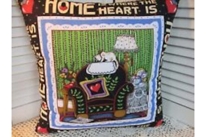 MARY ENGELBREIT HOME IS WHERE THE HEART IS PILLOW