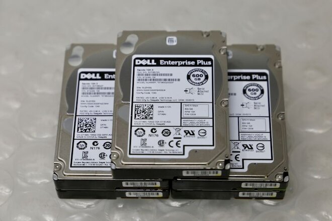 (Lot of 5) DELL ST600MM0006 - (9WG066-158) 600GB 10K 6Gbps SAS 2.5" Hard Drives