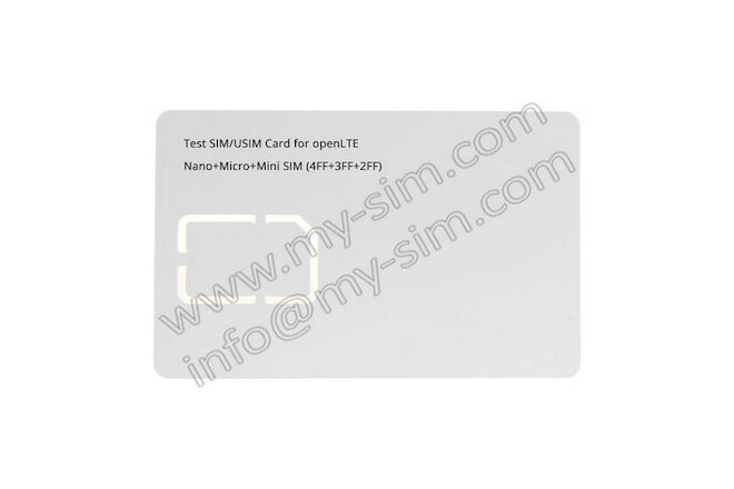 (2pcs/lot) Test SIM/USIM Card for openLTE with Milenage support Programmable SIM
