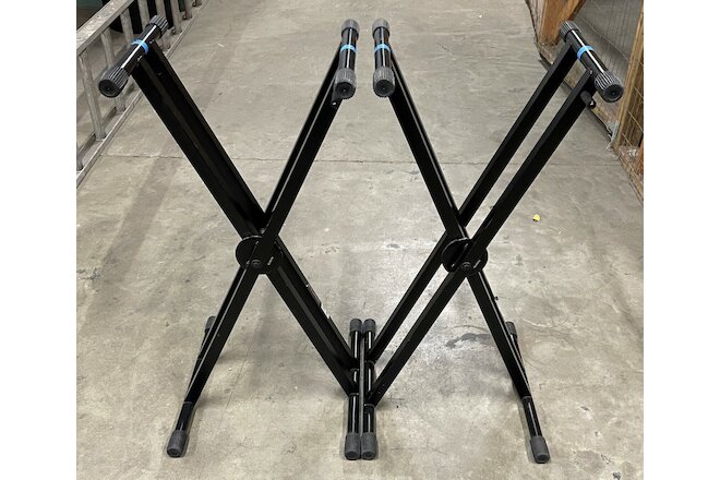 Lot of 2 On-Stage Stands KS7291 ERGO-LOK Double-X Single Tier Keyboard Stand