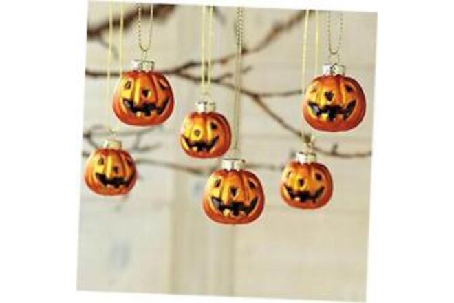 Lillian Vernon Glass Jack-o'-Lantern Halloween Ornaments - Set Halloween Jack