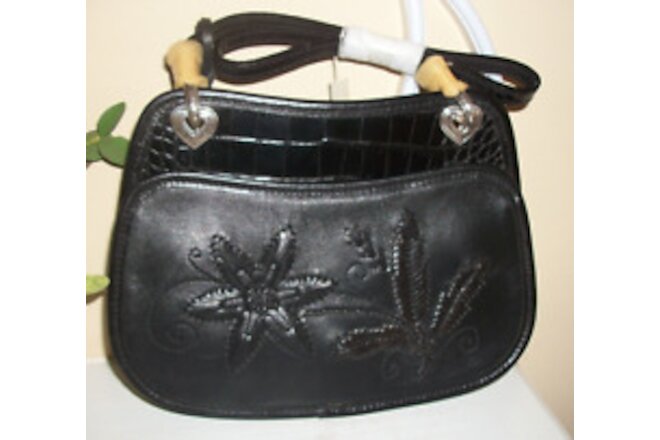 Brighton Black Croc Small Shoulder Bag Retail $110 New Old Stock (read)