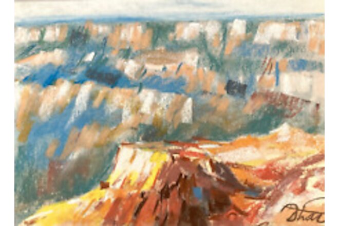 mountains landscape Impressionist Pastel Painting Drawing Dorothy Laz Vig 07
